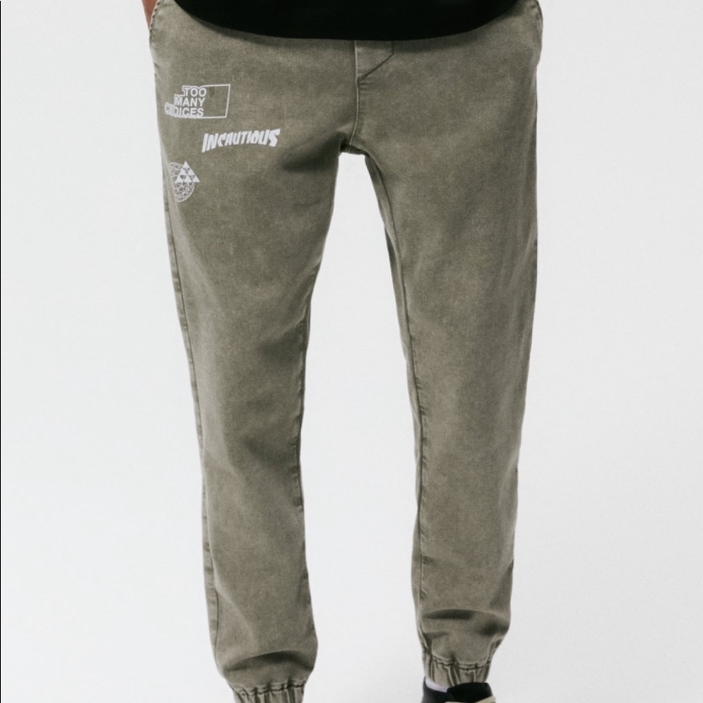 ACID‎ WASH SOFT DENIM TROUSERS